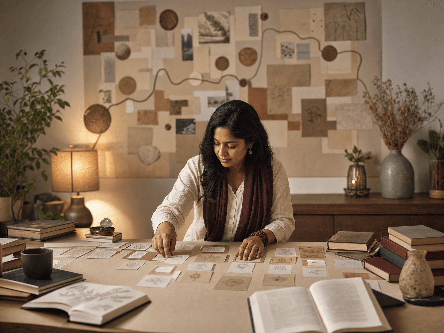 The Map of Meditation founder developing meditation pathways in her studio