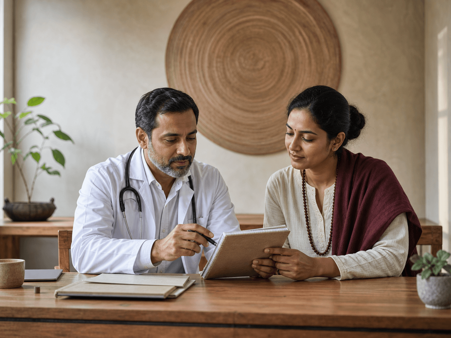 A doctor and meditation facilitator developing a wellness course